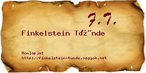 Finkelstein Tünde névjegykártya